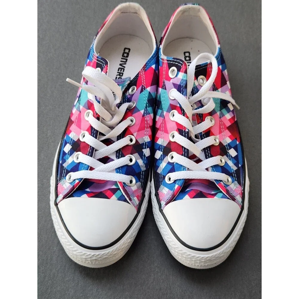 Converse All Star Low Tops Women's 10 Size Men's Size 8 Multicolor Diamond